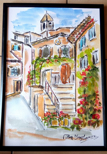 Aquarelle village aurel - le, d