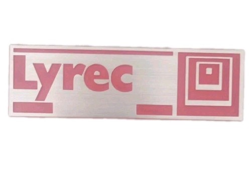Original lyrec nameplate badge - original,