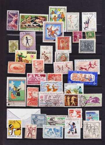 Lot timbres thématique tir - thématique, à
