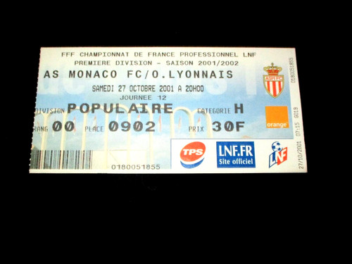 Ticket billet match football - match,