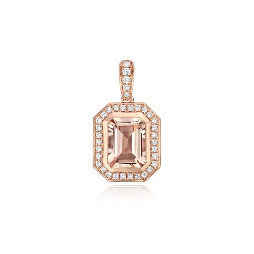 Pendentif rose 375 1000 et - pendentif, 375/1000