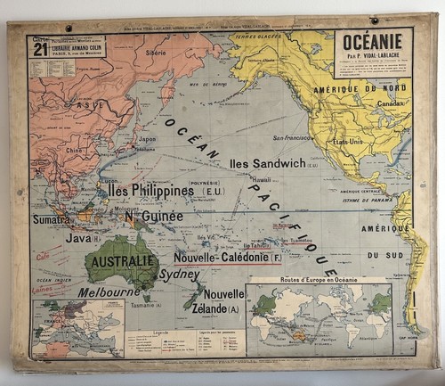 Carte affiche scolaire vidal - carte,