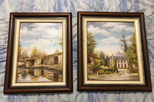 Deux peinture sur toile - peinture,