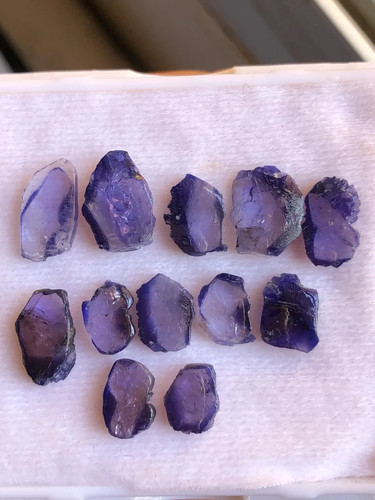 Pcs poli tanzanite - tanzanite, raw