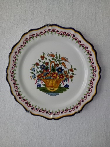 Assiette faience vieux rouen - assiette,