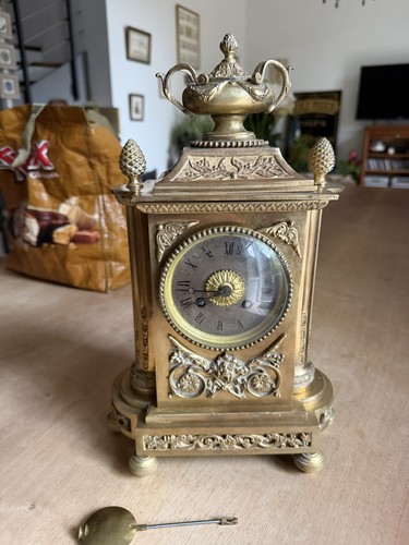Pendule borne bronze laiton - borne, en