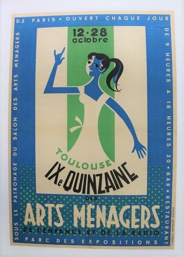 Affiche ancienne 1950 toulouse - ancienne,