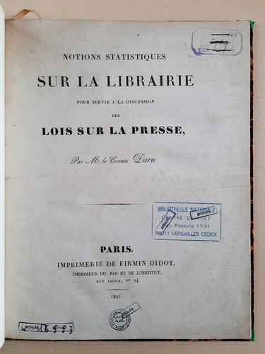 Statistiques librairie - statistiques,