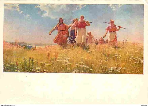 Postcard art painting - -,