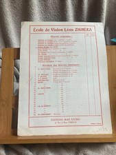 Léon Zighera Petites études très faciles pour violon partition ed. Max Eschig