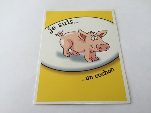 Carte suis cochon pièce - carte, un