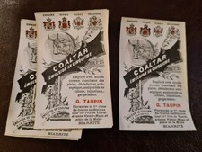 LOT DE 10 ETIQUETTES ANCIENNES DE FLACON A PHARMACIE. Émulsion de Coaltar