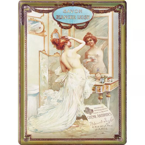 Plaque métal vintage salon - , de