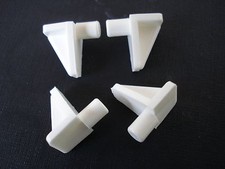 Lot de 4 taquets pour étagère blanc nylon pvc tablette