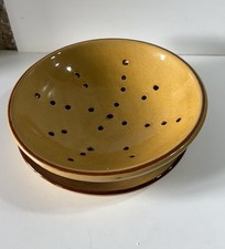 Faisselle Et Assiette Rince Fruit terre cuite vernissée Déco Cuisine Sud