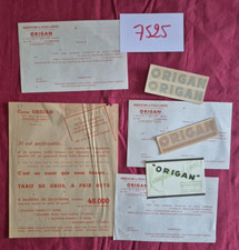 N° 7525 / GUILLER ORIGAN   /  3 fiches commande + prospectus + décalcomanies