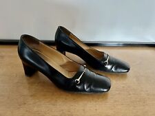 chaussures femme Gucci Italie à boucles dorées taille 37,5 FR./ 36,5 IT Vintage