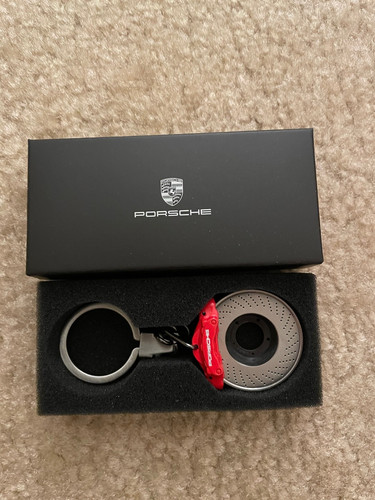 Porsche keychain red brake - red,