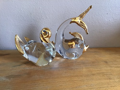 Murano verre cygne poisson - verre,