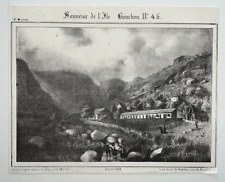 REUNION Lazaret Ravine LOUIS ANTOINE ROUSSIN Lithographie ILE BOURBON 1848