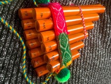 Vintage PAN FLUTE 13-Pipe Cane