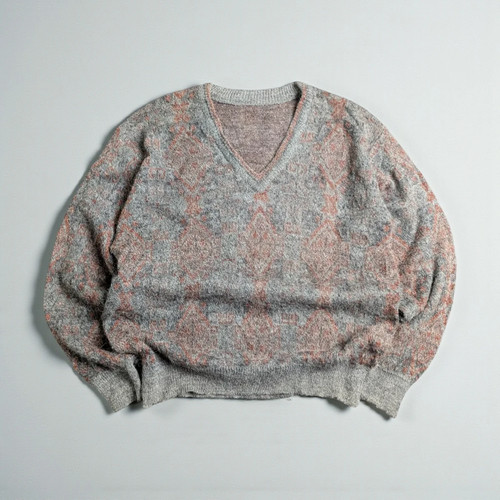 Pull jacquard vintage années - pull,