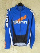 Maillot cycliste SUNN bleu shirt manches longues jersey camiseta M