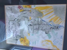 Salvador dali lithographie encadrée et signée de la main de dali au crayon