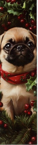 Marque page noël chien - marque,