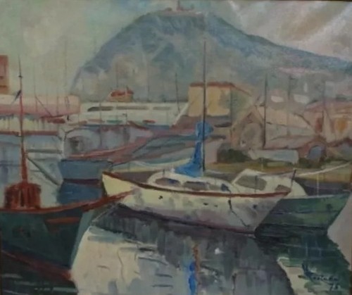 Tableau huile paysage - tableau,