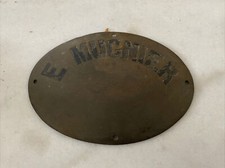 Ancienne Plaque Ovale De Porte E Mugnier Deco Vintage 