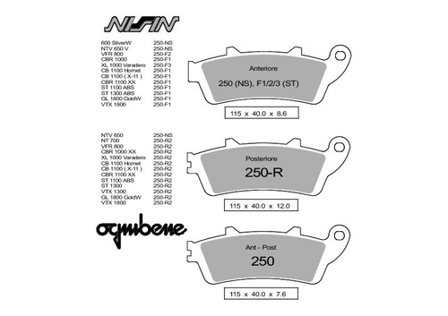 Couple plaquettes frein - , avant