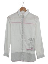 MISS CAPTAIN Chemisier Femme Blanc Rayé Manches Longues (EU 34)