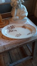 Plat ancien en faience de Sarreguemines décor Minton ?