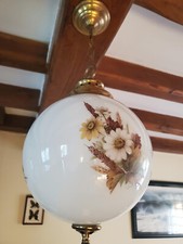 Ancienne suspension vintage en opaline