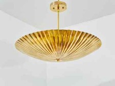 Lustre en laiton du milieu du siècle - lustre Spoutnik pendentif italien en l...