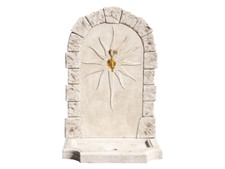 Fontaine Murale en Pierre Calypso avec Robinet en Laiton - décoration extérieur