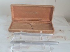Waterman concorde , parure de stylo à plume et stylo à bille en métal  argenté