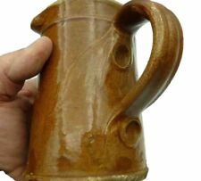 Pichet cul noir   terre vernissée  Creil Montereau, Forges les Eaux.