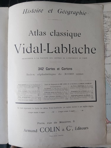 Atlas classique vidal lablache - classique, vidal-lablache