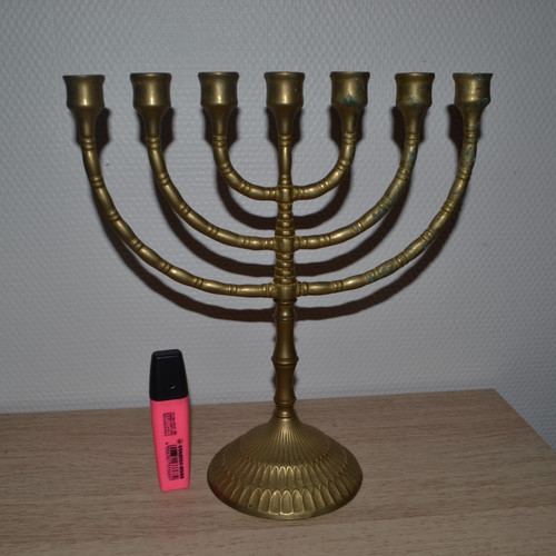 Belle menorah laiton - menorah, en