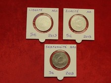 Suite de 3 pièces de 5 Francs