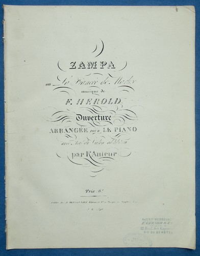 OPÉRA ZAMPA PIANO PARTITION