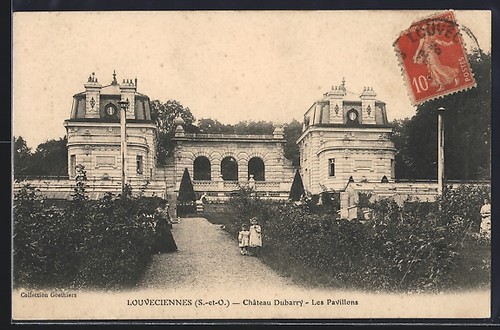 Cpa louveciennes château - cpa, louveciennes,