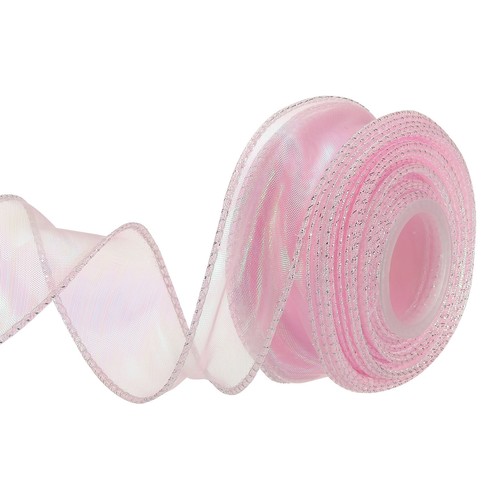 40mm organza ruban rose - 40mm, 9m