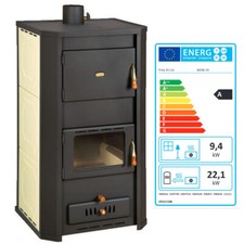 Poêle a Bois Intégré Chaudière Cheminée Prity WDW 29 -  22.1 + 9.4 kw.