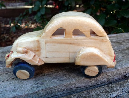 Voiture miniature bois 2cv - voiture,