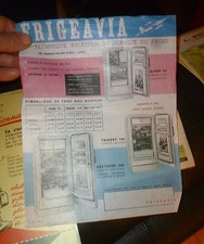Feuillet Pelure publicitaire Ancien Réfrigérateur FRIGEAVIA vintage Fridge 1955