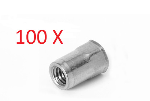 100 inserts ecrou 6mm inox - 100,