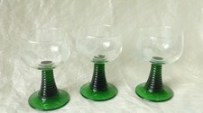 3 VERRES A VIN BLANC ALSACE DECOR GRAVE GRAPPE DE RAISIN LUMINARC FRANCE*